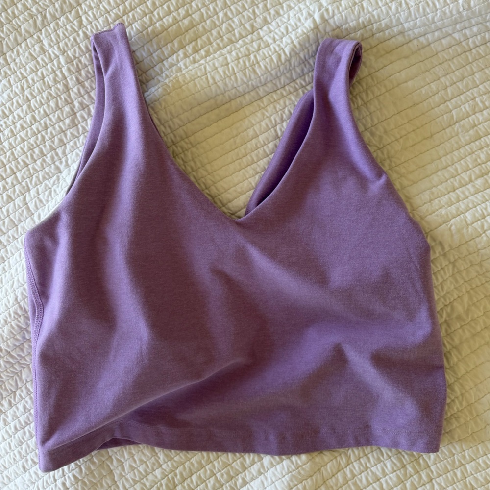 Beyond Yoga Lavender V-Neck Crop Tank Top
